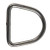Stainless Steel 316 D Ring Welded 6mm x 50mm (1/4" x 2") Marine Grade Dee
