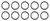 US STAINLESS 10 Pieces Stainless Steel 304 Round Ring Welded 1/4" x 1" (6mm x 25mm ID)