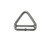 Stainless Steel 304 Triangle Ring Welded with Cross Bar 1/4" x 2" (6mm x 50mm)