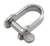 US STAINLESS 4 Pieces 316 Stainless Flat D Shackle Stamped Light Duty 4mm