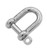 US STAINLESS 316 Stainless D Shackle Captive Pin 10mm Marine Grade Dee