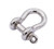 US Stainless 316 Stainless Bow Shackle 5/8" Forged US Type Oversized Pin