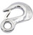 US STAINLESS Stainless Steel 316 Slip Hook with Eye and Safety Latch 1/4"