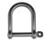 Stainless Steel 316 Wide D Shackle 3/8" (10mm) Marine Grade Stainless Steel 316 Wide D Shackle 3/8" (10mm) Marine Grade