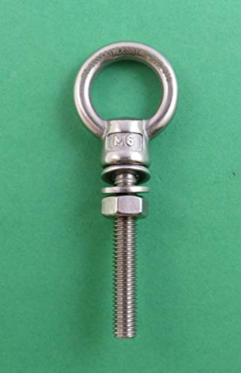 Stainless Steel 316 (Shape Type 307) M6 Lifting Eye Bolt 6mm x 40mm Marine Grade