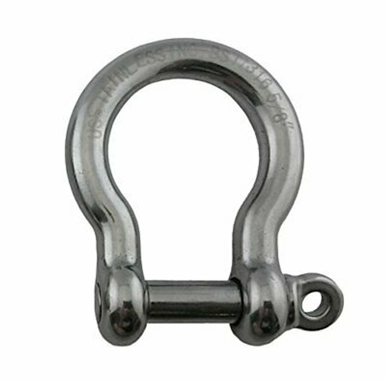 Stainless Steel 316 Bow Shackles 5/8" (16mm) Marine Grade