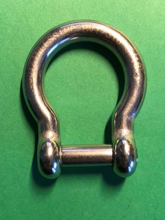 Stainless Steel 316 Bow Shackles 8mm (5/16") w/ Hex Sink Pin Marine Grade