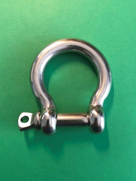 Stainless Steel 316 Bow Shackle Forged Large 3/8" (10mm) Marine Grade