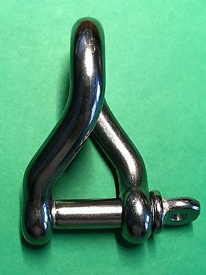 Stainless Steel 316 Twist Shackle 3/8" (10mm) Marine Grade