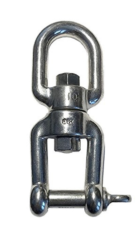 Stainless Steel 316 10mm (3/8") Anchor Swivel Eye and Jaw Marine Grade