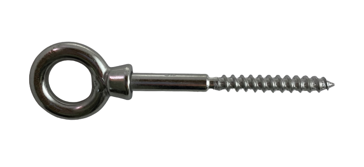 Stainless Steel 316 M10 Eye Wood Screw 10mm x 100mm (3/8" x 4") Marine Grade #3291-10100