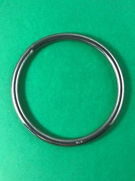 Stainless Steel 316 Round Ring Welded 3/16" x 2 1/2" (5mm x 65mm) Marine Grade