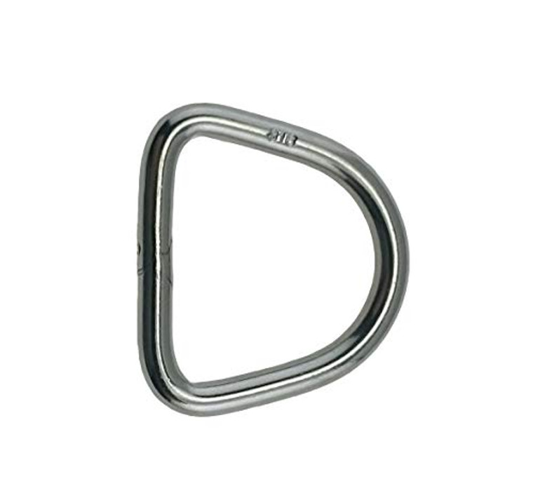 Stainless Steel 316 D Ring Welded 8mm x 80mm (5/16" x 3 3/16") Marine Grade Dee
