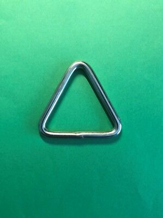 Stainless Steel 316 Triangle Ring Welded 1/4" x 2" (6mm x 50mm) Marine Grade