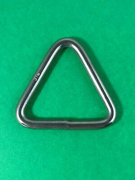Stainless Steel 316 Triangle Ring Welded 3/16" x 1 5/8" (5mm x 40mm) Marine