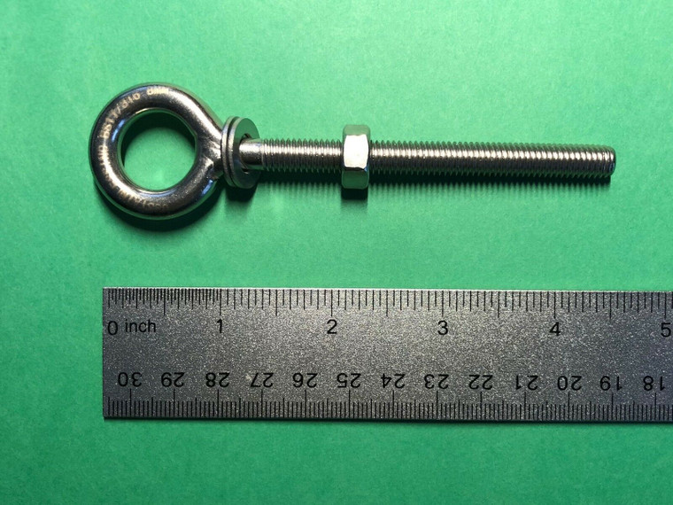 Stainless Steel 316 M8 Eye Bolt Welded 8mm x 80mm Marine Grade US Stainless