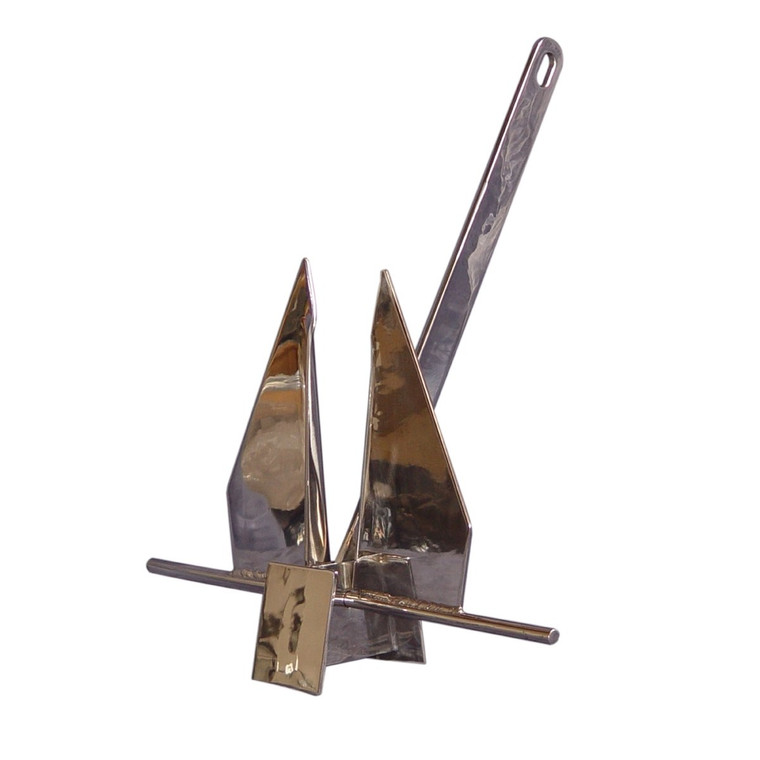 Stainless Steel 316 Fluke Anchor 4 lbs (1.8kg) Marine Grade Polished