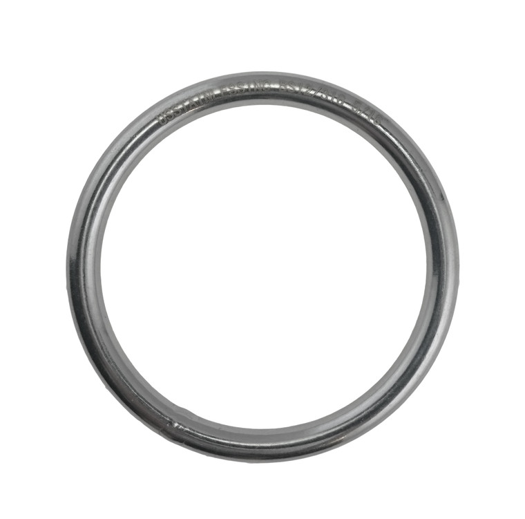 Stainless Steel 316 Round Ring Welded 5/16" x 3 1/2" (8mm x 90mm) Marine Grade