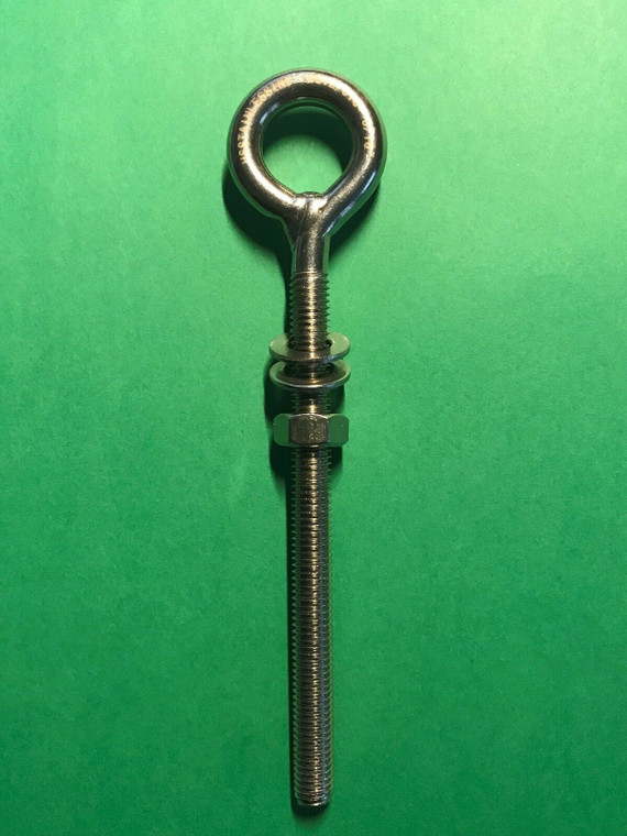 Stainless Steel 316 Eye Bolt Welded M8 8mm x 100mm Marine Grade