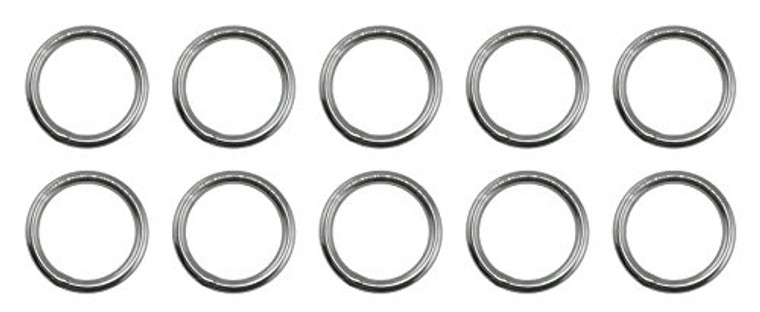 10 Pieces Stainless Steel 316 Round Ring Welded 1/4" x 1 5/8" (6mm x 40mm) Marine Grade