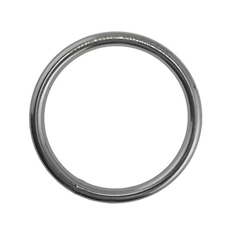 Stainless Steel 316 Round Ring Welded 1/4" x 3" (7mm x 75mm) Marine Grade