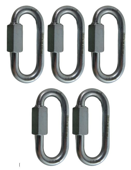 US Stainless 5 Pieces Zinc Plated Quick Link 5/16