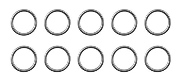 10 Pieces Stainless Steel 316 Round Ring Welded 1/8" x 3/4" (3mm x 20mm) Marine Grade