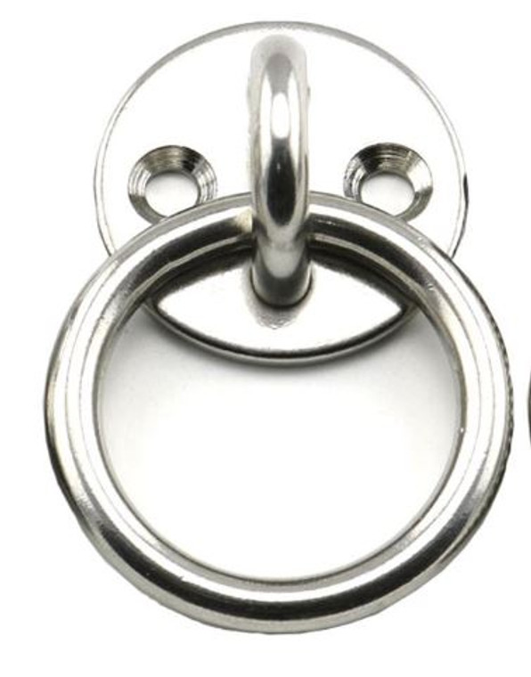 Stainless Steel 316 Round Pad with Ring 5/16" 8mm Marine Grade