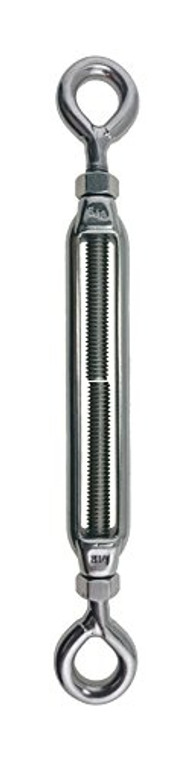 Stainless Steel (316) M8 (5/16") 8mm Turnbuckle Eye and Eye with Locknuts Marine Grade M8 Metric Thread