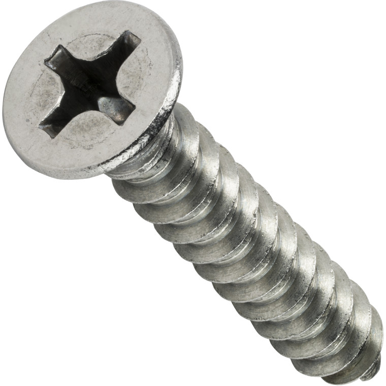 100 Pieces US Stainless 316 A4#10-12 x 1" Self Tapping Machine Screw Flat Head Type A Phillips