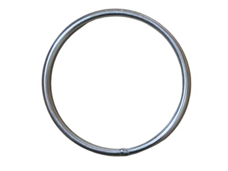Stainless Steel 316 Round Ring Welded 5/16" x 5" (8mm x 125mm) Marine Grade