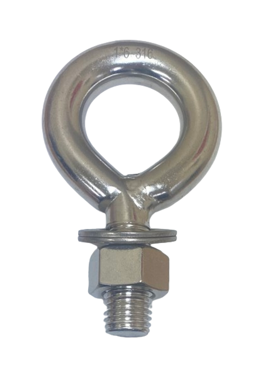 US STAINLESS Stainless Steel 316 Eye Bolt 1" x 6" Short Thread Marine Grade