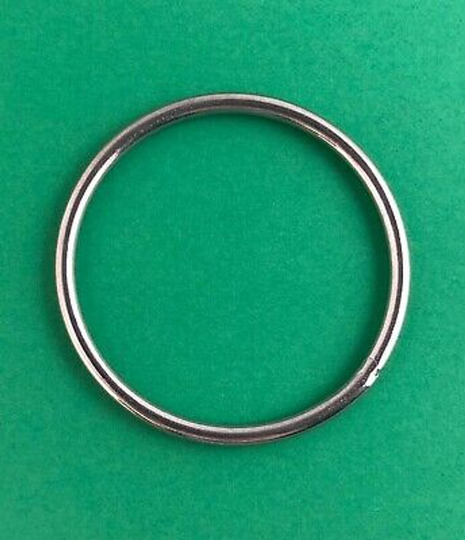 Stainless Steel 316 Round Ring Welded 1/8" x 1 5/8" (3mm x 40mm) Marine