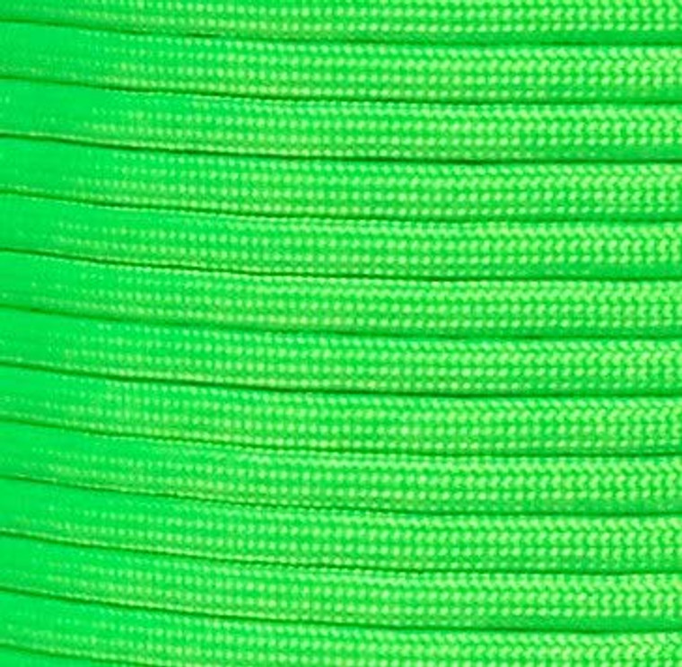 US Ropes Type III Commercial 550 Paracord 100' Hank Made in USA Survival Cord Parachute Outdoor (Neon Green)