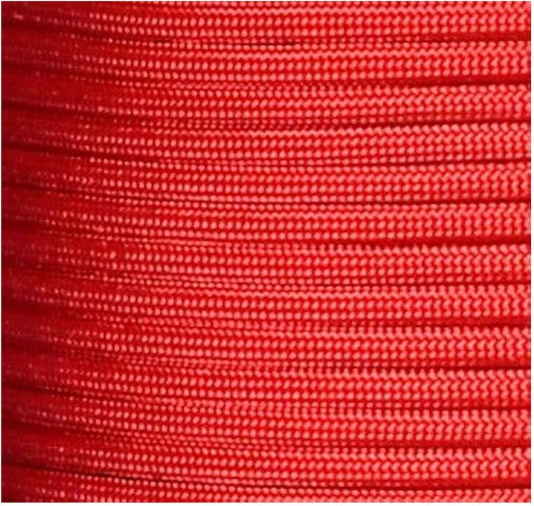 US Ropes Tactical Nylon Micro Cord 1.18mm X 125ft Lightweight Braided Cord (3/64" Diameter) on Spool Camping Boating Home Fishing Garden Jewelry 90lb Test Breaking Load (Imperial Red)