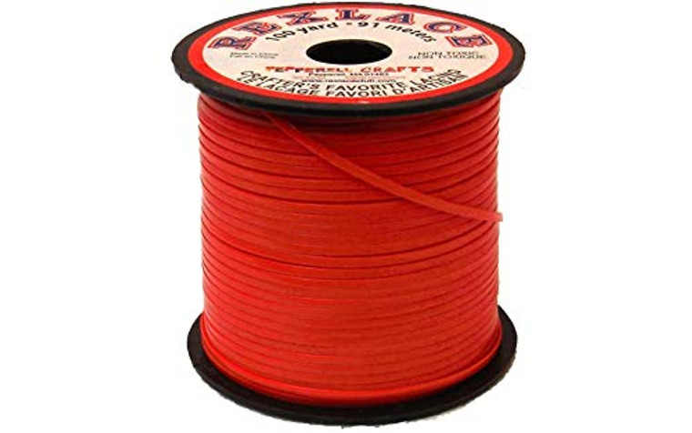 Pepperell Rexlace Plastic Craft Lace, 3/32-Inch Wide, Red