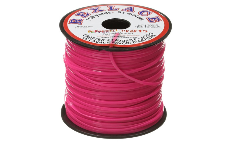 Pepperell Rexlace Plastic Lacing .0938" X100yd, Neon Magenta