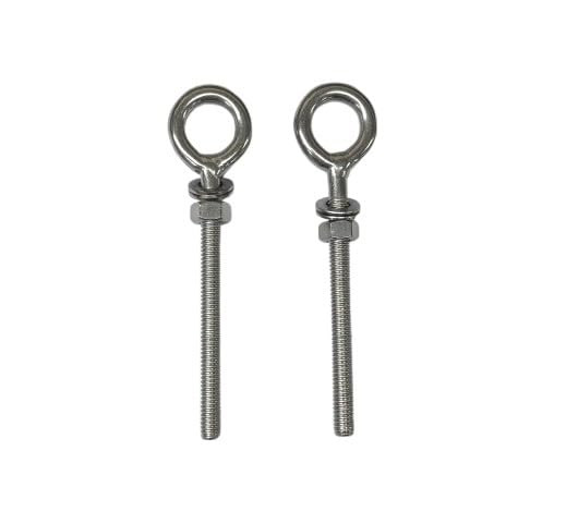 US STAINLESS 2 Pieces Stainless Steel 316 Eye Bolt 5/16" UNC x 80mm Marine Grade