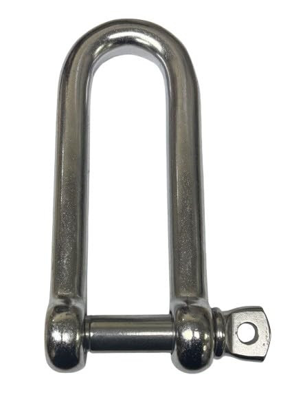 US Stainless Stainless Steel 316 Long D Shackle 7/8" (22mm) Marine Grade Dee