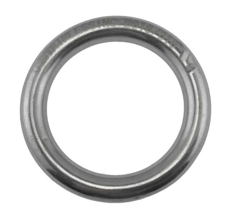 US STAINLESS Stainless Steel 304 Round Ring Welded 3/8" x 2 3/8" (10mm x 60mm ID)