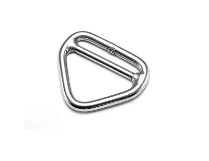 US STAINLESS 2 Pieces Stainless Steel 304 (8mm x 50mm ID) Triangle Ring Welded with Cross Bar