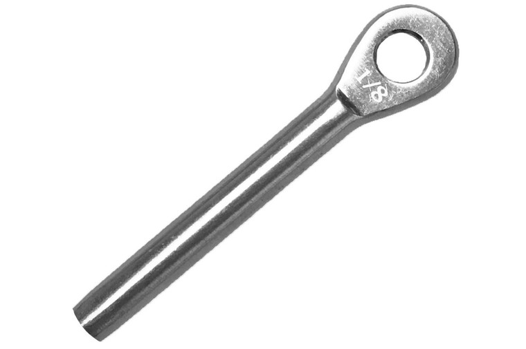 US Stainless Stainless Steel 316 Swage Eye Terminal Marine Grade for 1/8" Wire Rope