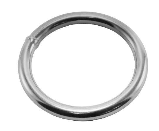 US STAINLESS Stainless Steel 316 Round Ring Welded 3/8" x 3 3/16" (10mm x 80mm ID) Marine Grade