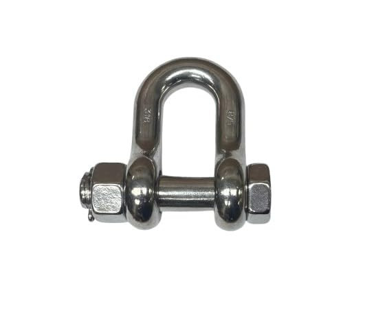 US STAINLESS Stainless Steel (316) Anchor Shackle 5/8" (16mm) Oversized Bolt Pin Forged US Type Marine Grade D Shackle