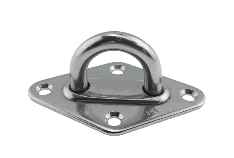 US Stainless Stainless Steel 304 Diamond Pad Eye 5/16" 8mm (80mm x 50mm)