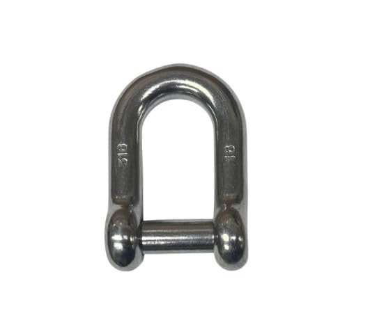 US Stainless Stainless Steel 316 D Shackle with Hex Sink Pin 16mm (5/8") Marine Grade
