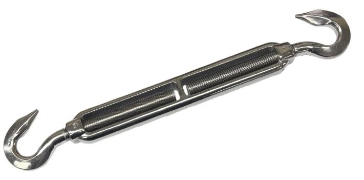 US STAINLESS Stainless Steel 316 Turnbuckle Hook and Hook 3/4" Marine Grade