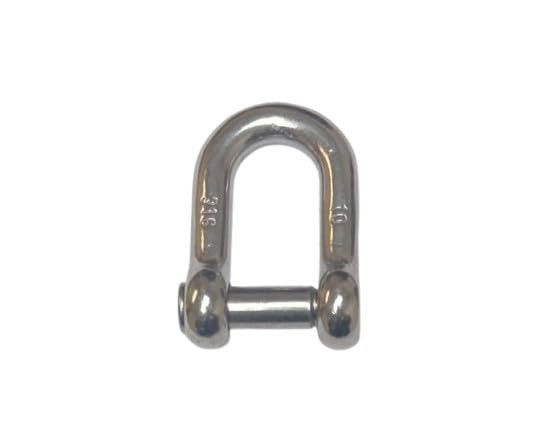 US Stainless Stainless Steel 316 D Shackle with Hex Sink Pin 10mm (3/8")
