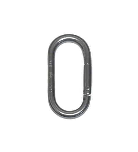 US STAINLESS Stainless Steel 316 Straight Snap Link 6mm (1/4") Marine Grade