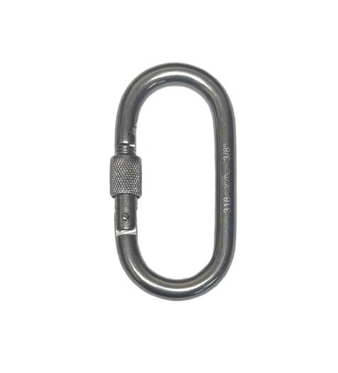 US STAINLESS Stainless Steel 316 Straight Snap Link with Nut 10mm (3/8")